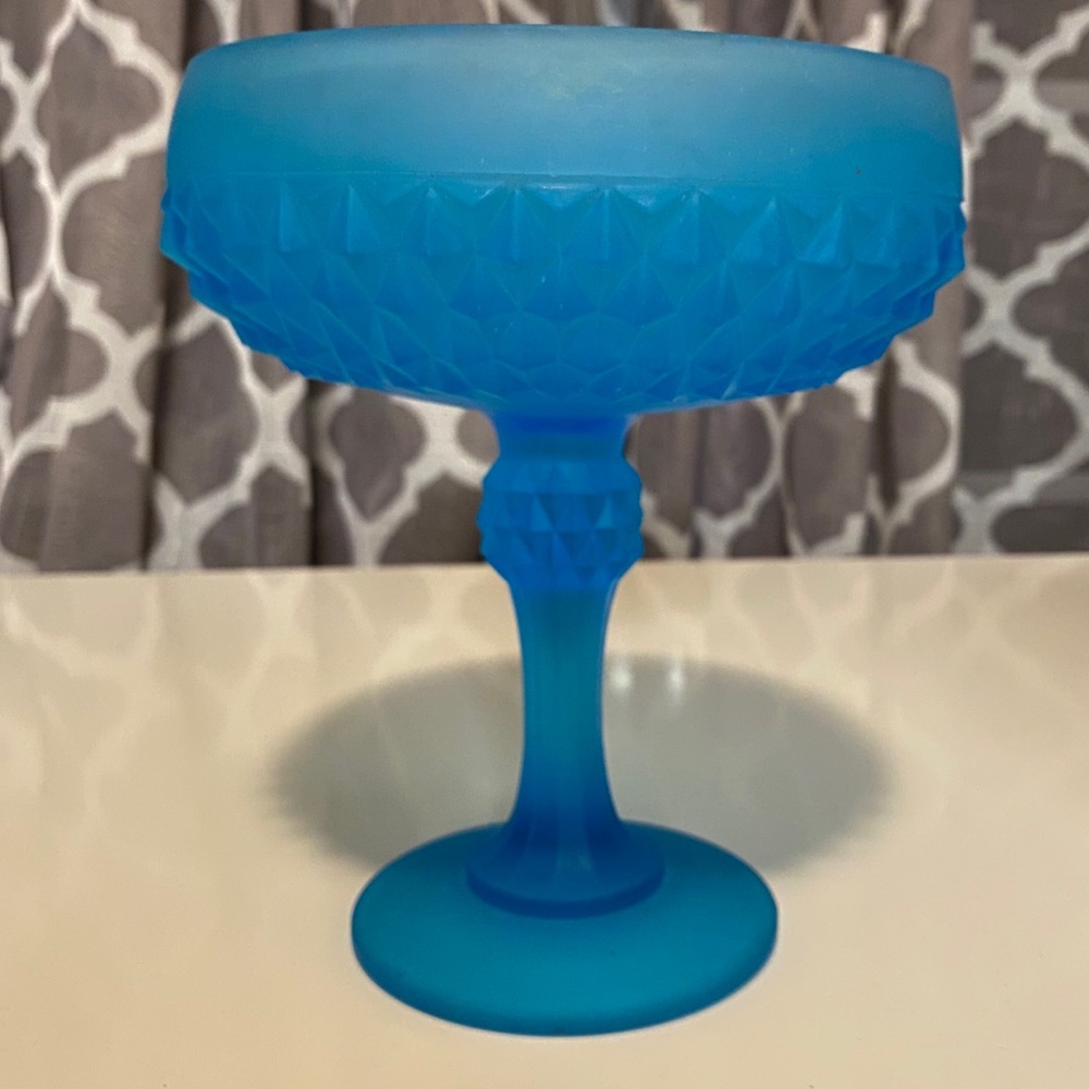 Depression Glass Indiana Diamond Point Compote - Picture 4 of 8